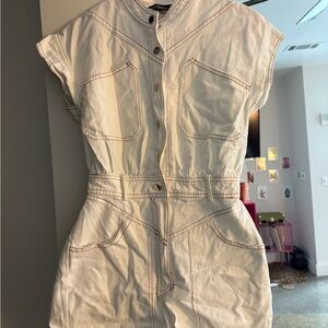 Kittenish Cream Button-Up Top